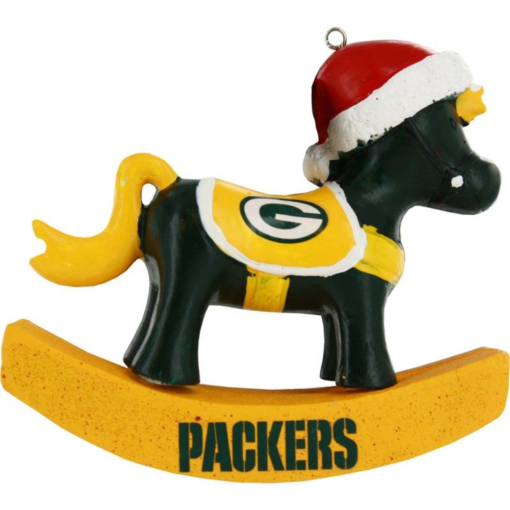 Green Bay Packers Resin Rocking Horse Ornament